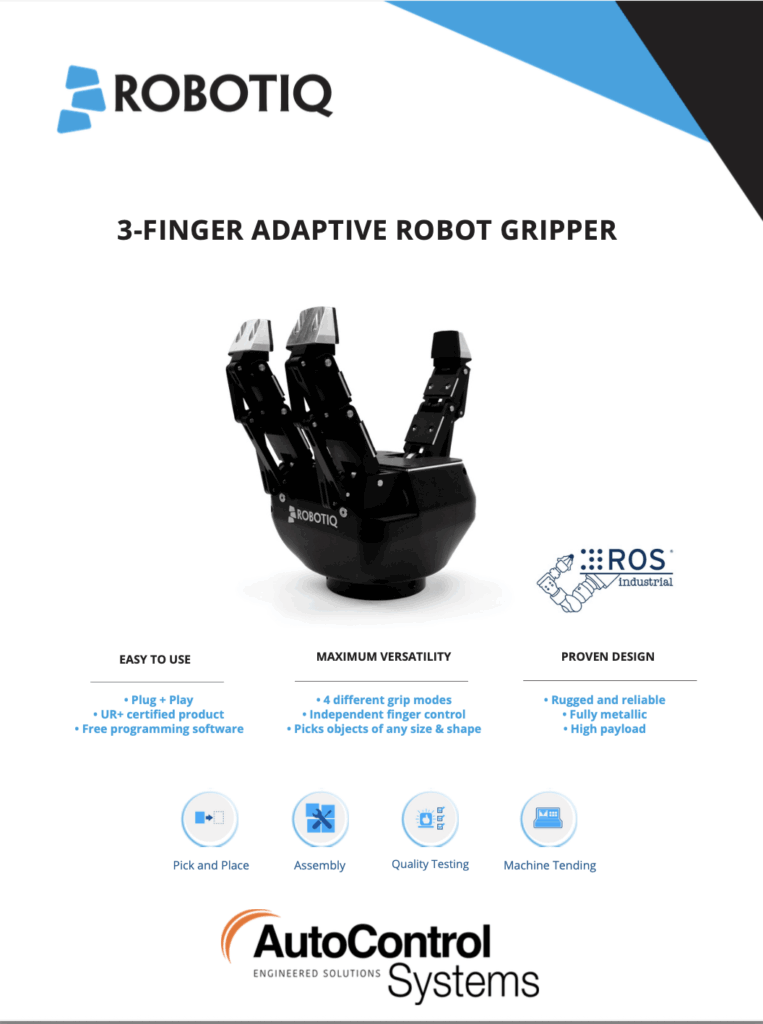 Robotiq 3-FINGER ADAPTIVE ROBOT GRIPPER