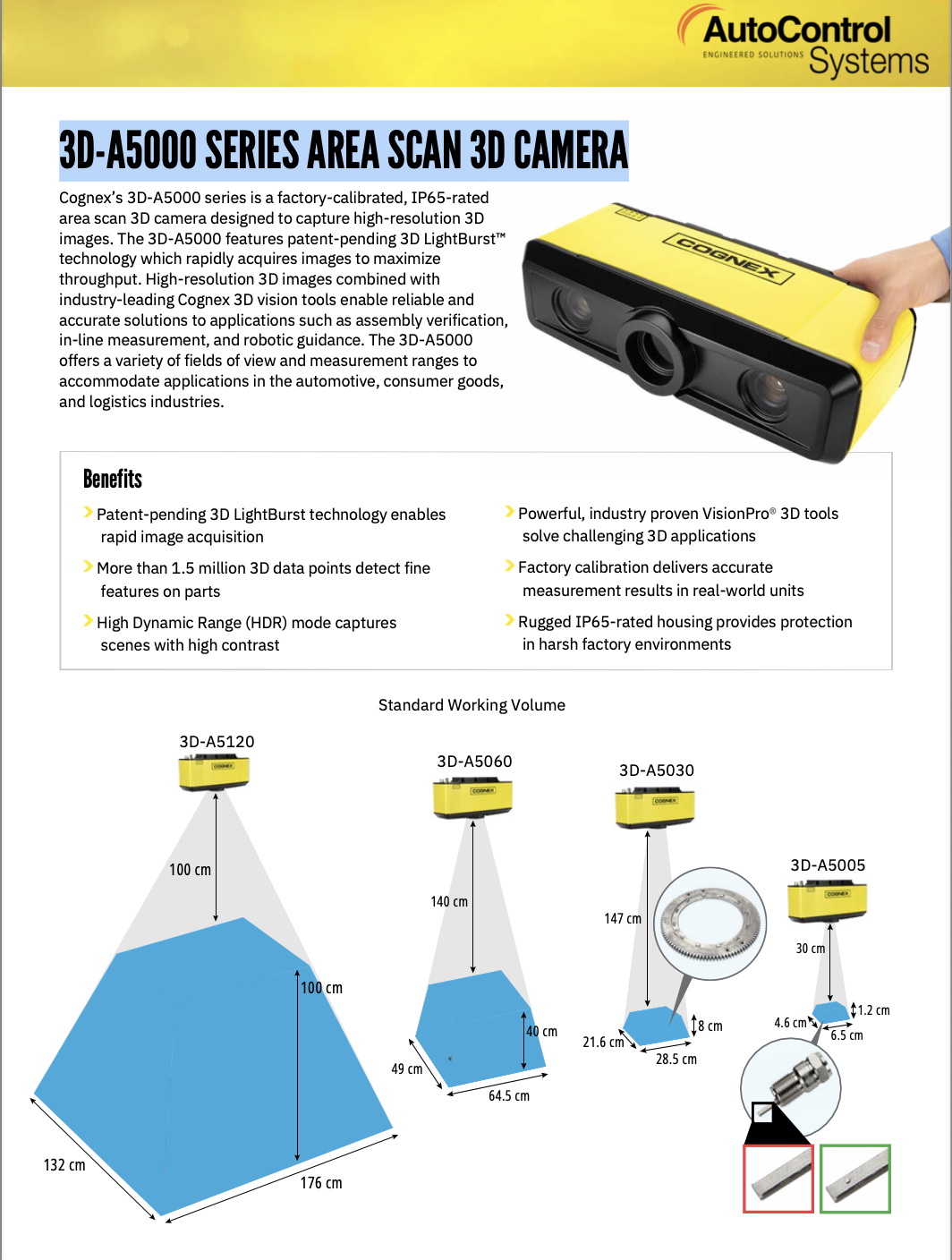 Cognex - 3D-A5000 SERIES AREA SCAN 3D CAMERA