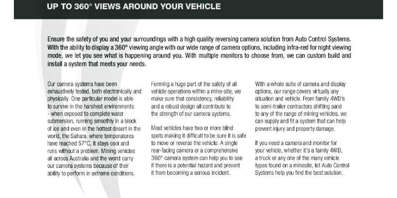ACS Reverse Camera